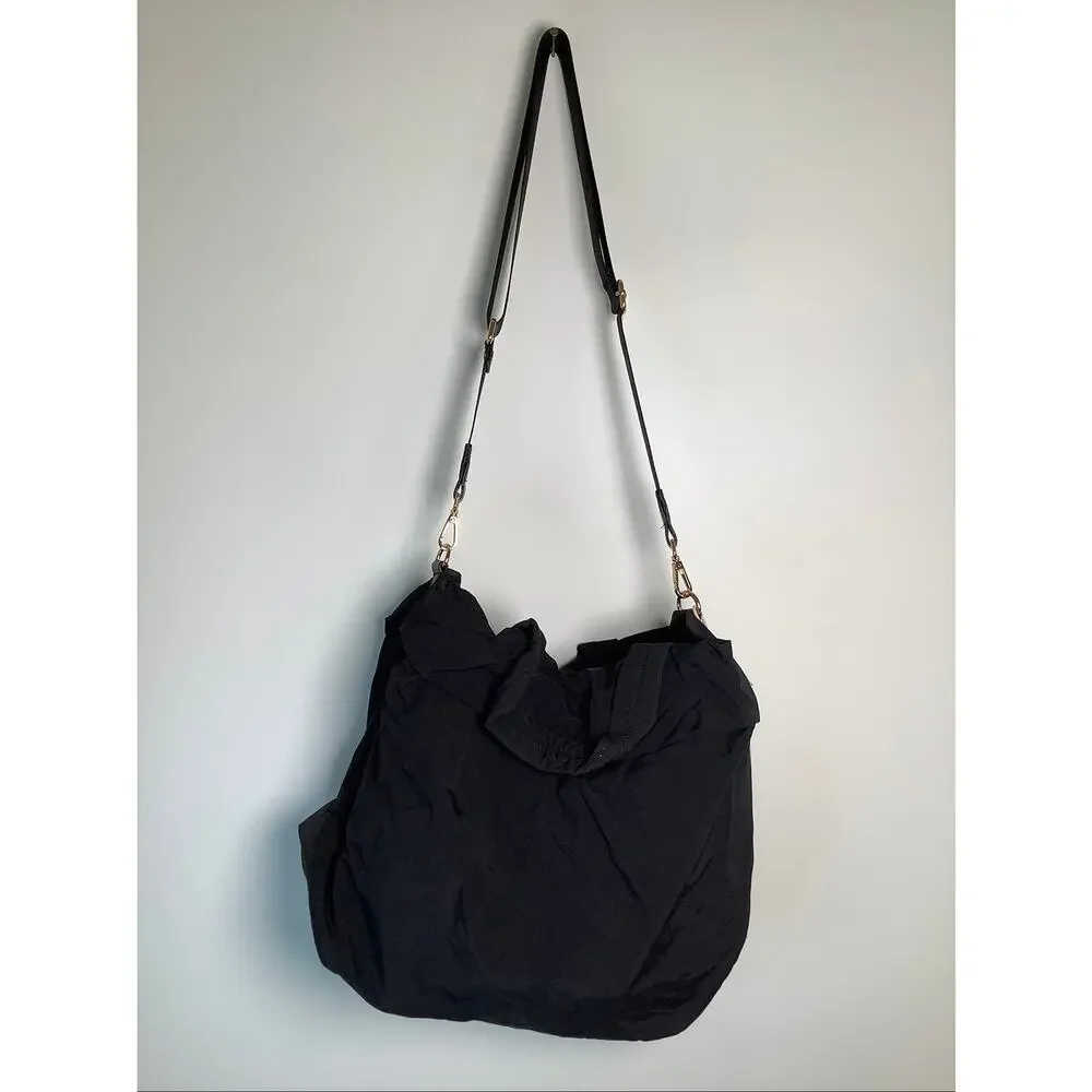 Ilyswee Black Slouchy Crossbody Shoulder Bag Travel Utility Casual P7-11
